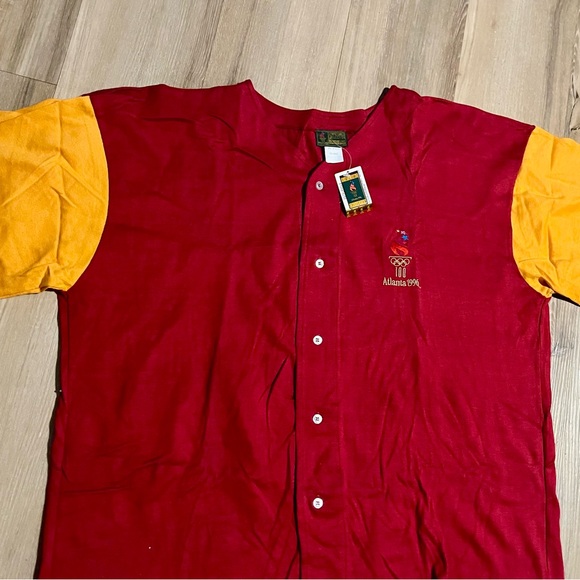 Atlanta 1996 deadstock baseball jersey style cotton button up sz xl - Picture 3 of 9